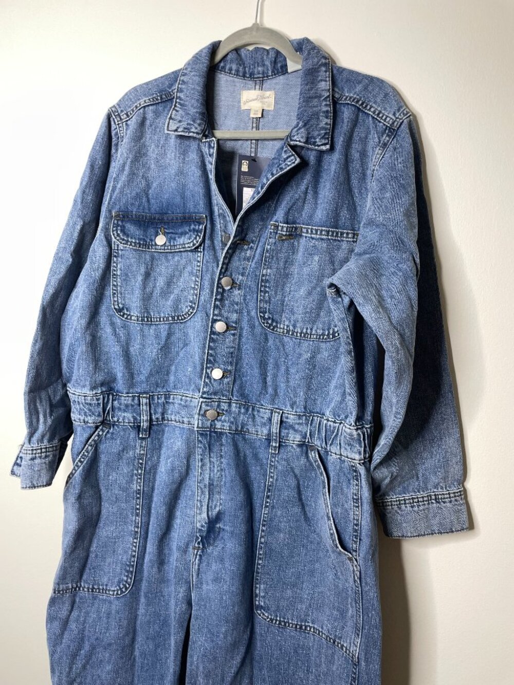 NWT Universal Thread Long Sleeve Utility Baggy Denim Jumpsuit 17 - Picture 3 of 14